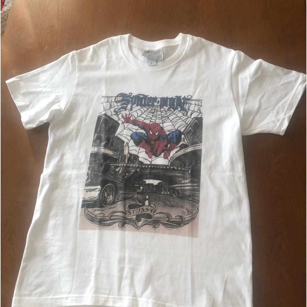 Spider-Man white short sleeve T-shirt size L